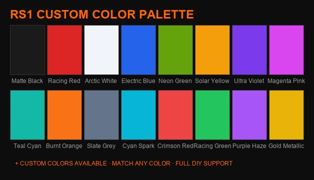 RS1 Custom Color Palette